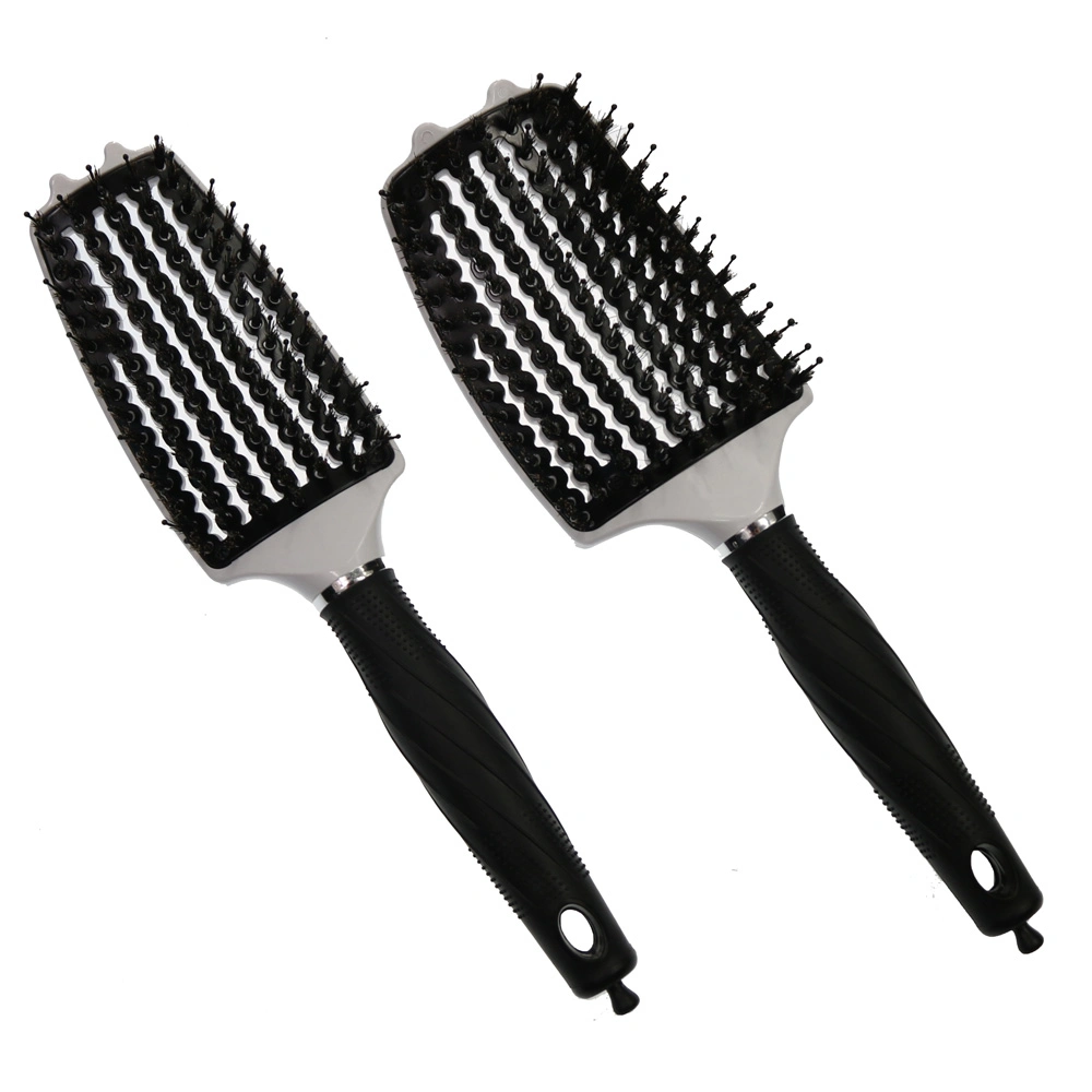 Professional Boar Bristle Vent Hair Brush Curved Vented Detangling Brush