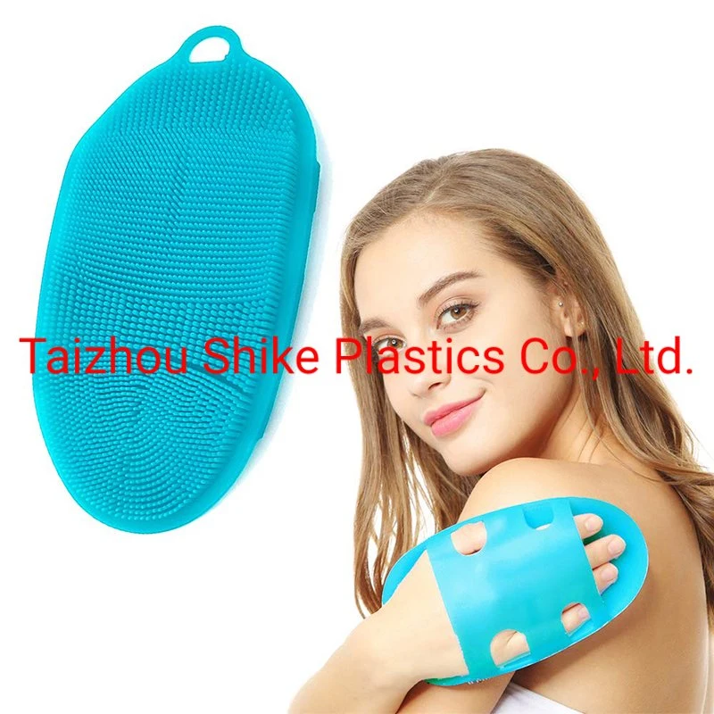 Made of 100% Food-Grade Silicone Material New with Hook Body Ball Scrubber Silicone Body Scrubber Belt Baby Bath Shower Brush Bath Brush